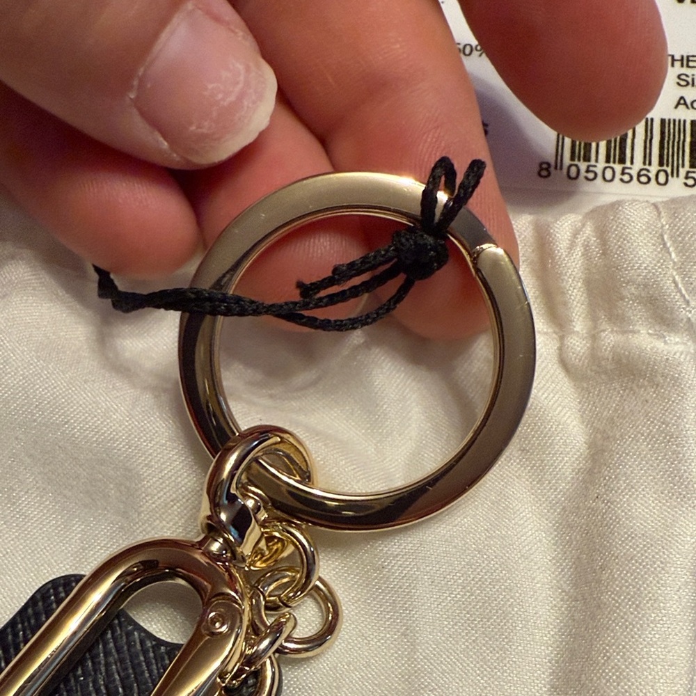 Furla NWT Black and Gold Bear Keychain with little bag. - Picture 9 of 16